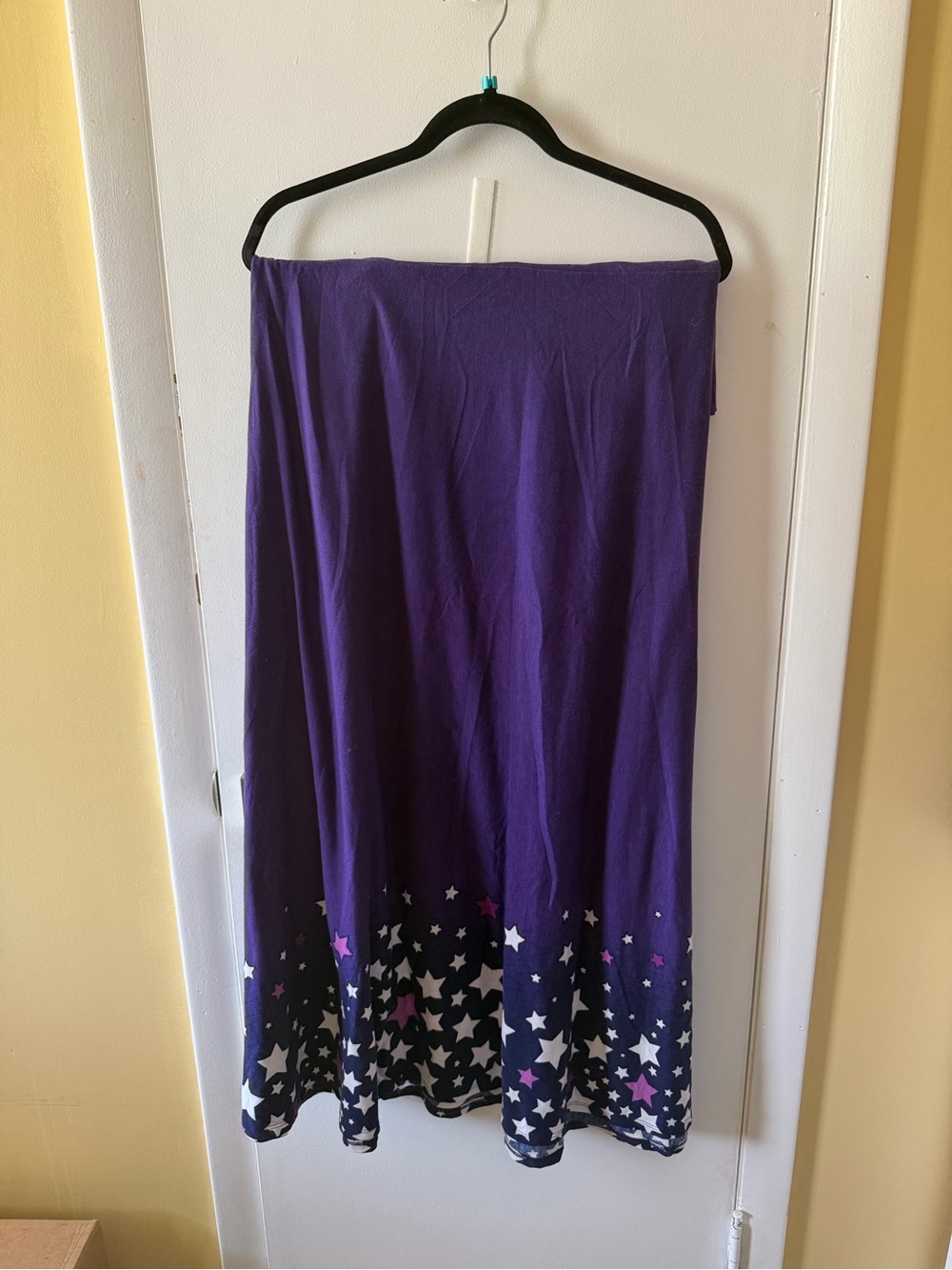 LuLaRoe Purple Maxi Skirt with Star Hem
